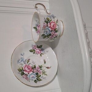 Vintage Paragon Fine Bone China Flower Festival Teacup and Saucer